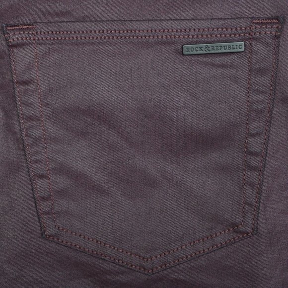 Rock & Republic‎ Berlin Skinny Slim Jeans Purple Coated 16 16M - Picture 8 of 9